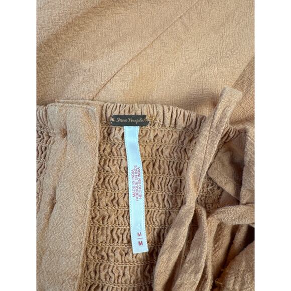 Free People Dress Halter Midi Smocked Back Triangle Cups Size Medium - Picture 7 of 10